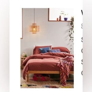 UO Home Washed Cotton Duvet Cover & Shams Full/Queen